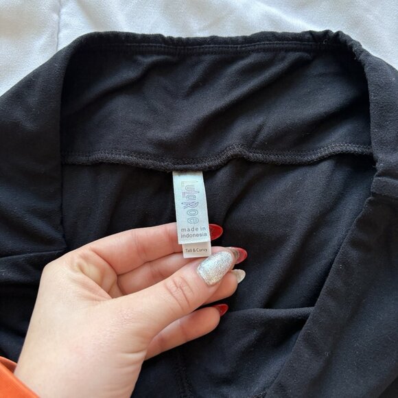 Lularoe Womens Tall & Curvy Black Leggings Soft Polyester Business Casual - Picture 4 of 6